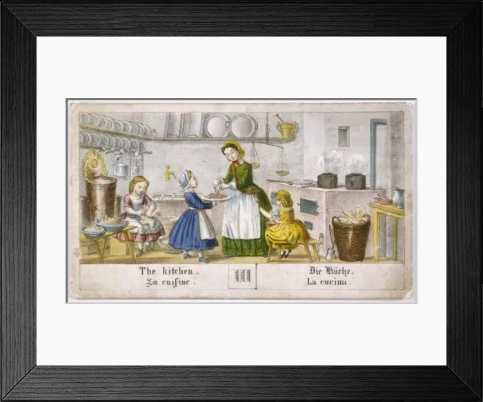 Framed Print : Helping in the Kitchen