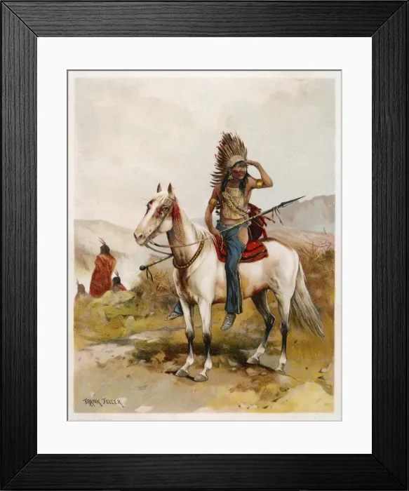 Framed Print : Racial / Sioux Chief C1880 Framed Print : Racial / Sioux Chief C1880