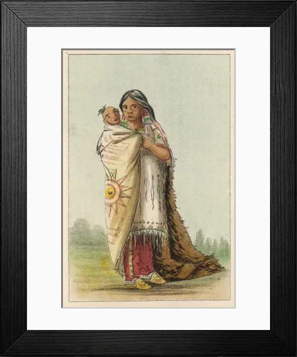 Framed Print : Racial / Cree Squaw C1830 Framed Print : Racial / Cree Squaw C1830
