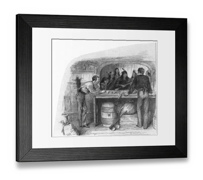 Framed Print : Bartering Furs for Guns Framed Print : Bartering Furs for Guns