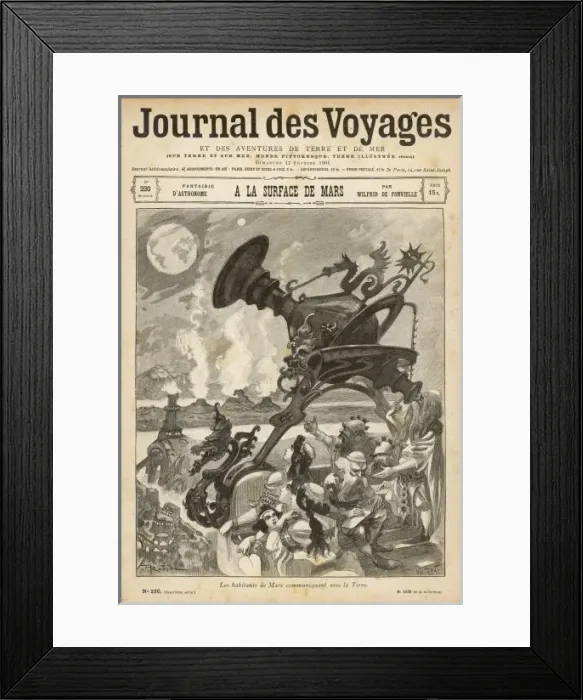 Framed Print : MARTIANS. The inhabitants of Mars seek to communicate with the Earth Framed Print : MARTIANS. The inhabitants of Mars seek to communicate with the Earth