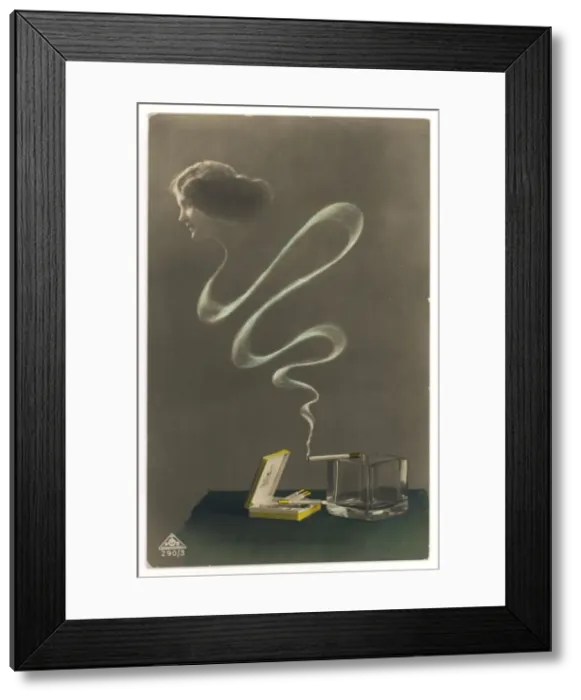 Framed Print : Smoke Dreams C1910 Framed Print : Smoke Dreams C1910