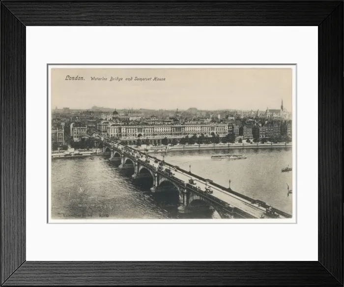 Framed Print : Waterloo Bridge C1900 Framed Print : Waterloo Bridge C1900
