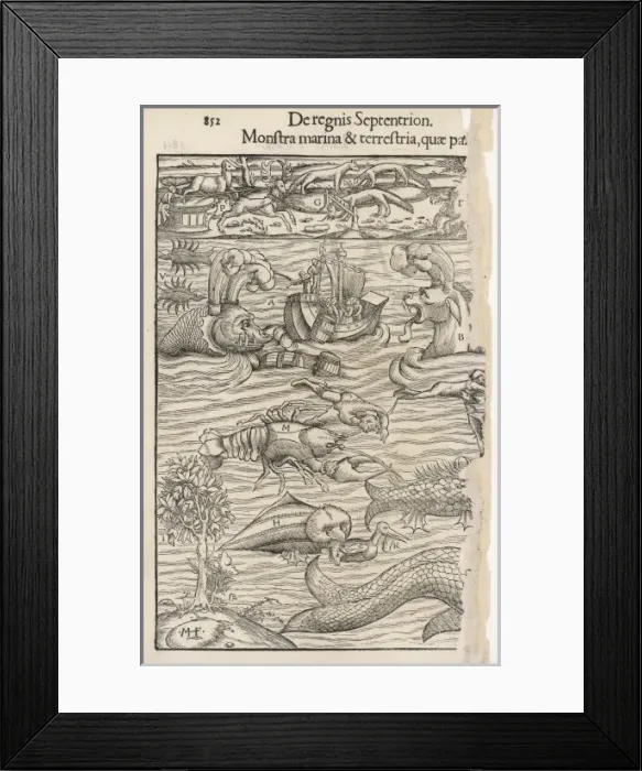 Framed Print : Folklore / Sea Serpent Framed Print : Folklore / Sea Serpent