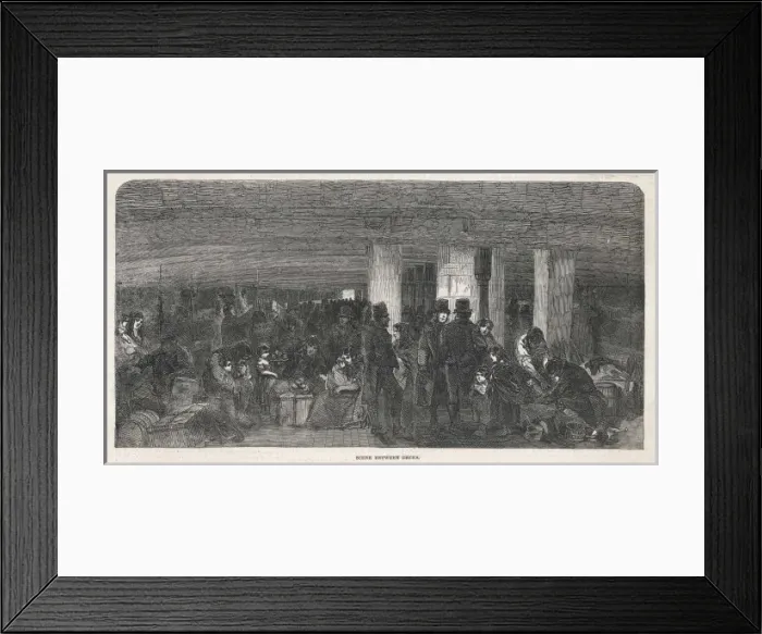 Framed Print : Emigrants below Deck Framed Print : Emigrants below Deck