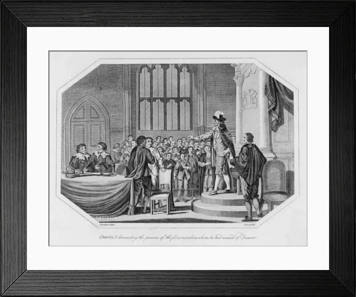 Framed Print : Charles I / Five Members Framed Print : Charles I / Five Members