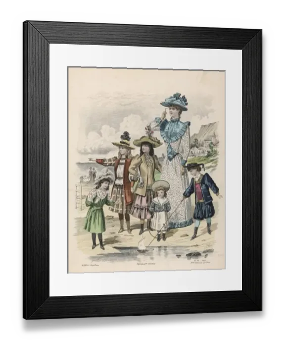 Framed Print : Formal Family at Seaside Framed Print : Formal Family at Seaside