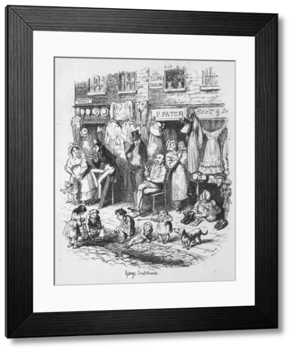 Framed Print : London Slum Boz 1836 Framed Print : London Slum Boz 1836