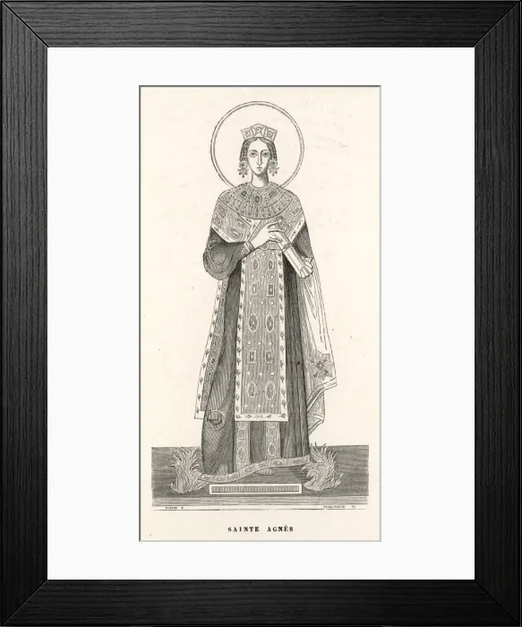 Framed Print : Saint Agnes / Pannemaker Framed Print : Saint Agnes / Pannemaker
