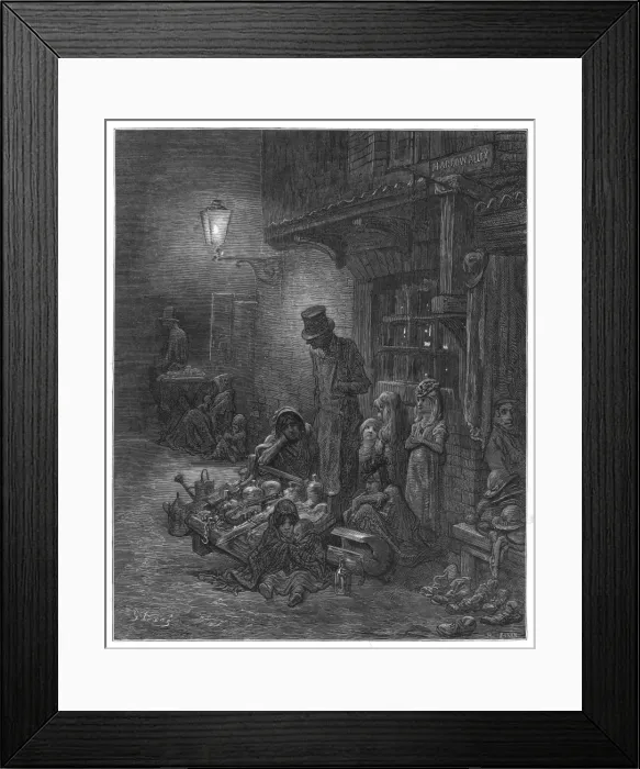 Framed Print : Houdsditch / Slums / 1870 Framed Print : Houdsditch / Slums / 1870