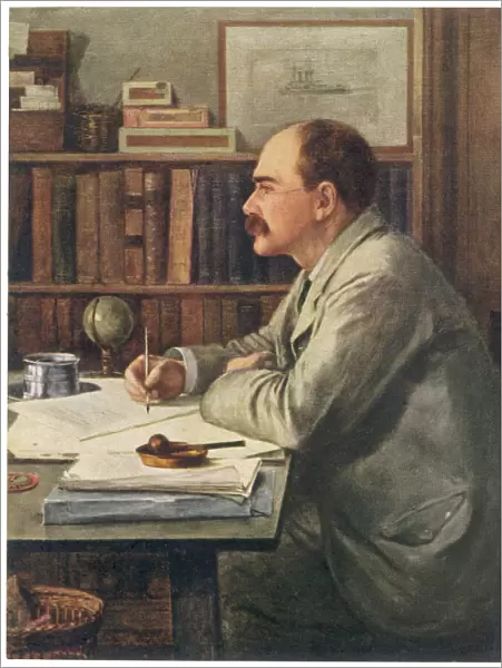 Rudyard Kipling at Desk
