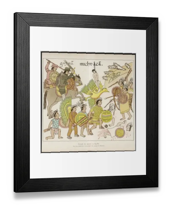 Framed Print : Spanish Fight Mexicans Framed Print : Spanish Fight Mexicans