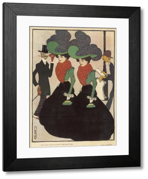 Framed Print : Female Type / Parisiennes Framed Print : Female Type / Parisiennes