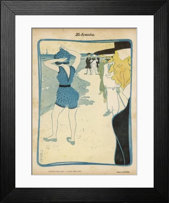 Framed Print : Swimwear 1900 Framed Print : Swimwear 1900