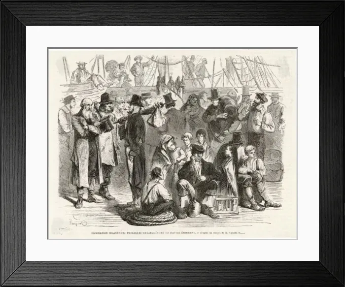Framed Print : Irish Emigrants Framed Print : Irish Emigrants
