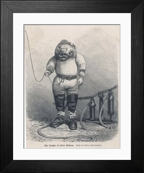 Framed Print : German Divers Suit Framed Print : German Divers Suit