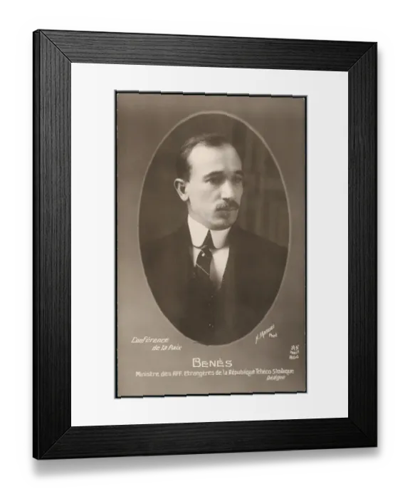 Framed Print : Edvard Benes Framed Print : Edvard Benes