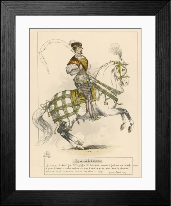 Framed Print : Cesar Fieschi on Horse Framed Print : Cesar Fieschi on Horse