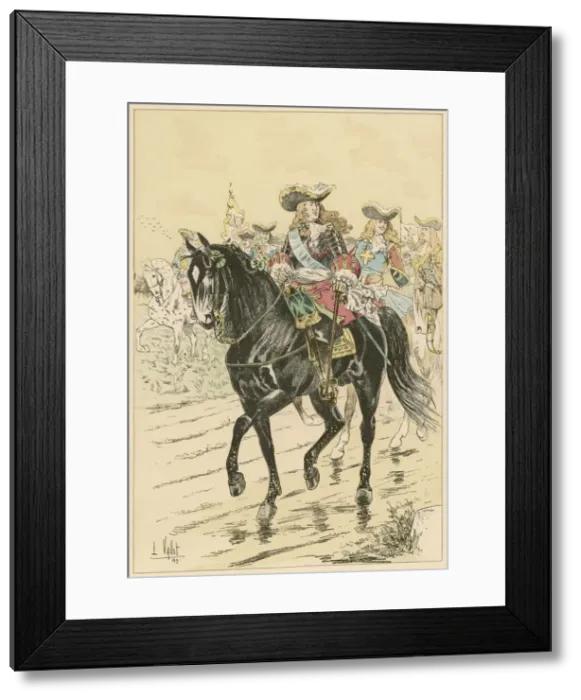 Framed Print : 1721 Frenchman on Horse Framed Print : 1721 Frenchman on Horse