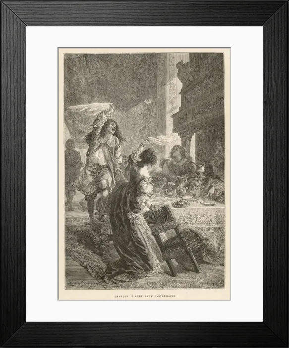 Framed Print : Restoration Party 1660S Framed Print : Restoration Party 1660S