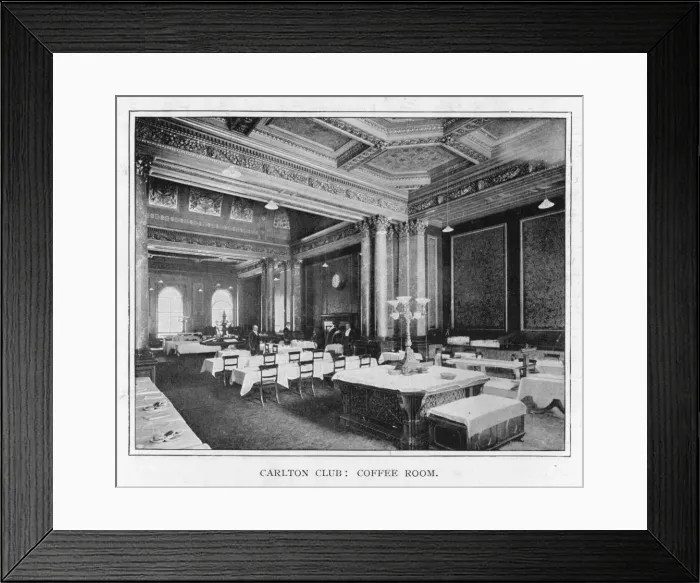 Framed Print : Carlton Club / Coffee Room Framed Print : Carlton Club / Coffee Room