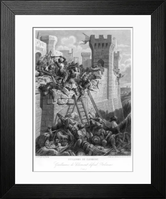 Framed Print : Crusades / Acre Defended Framed Print : Crusades / Acre Defended