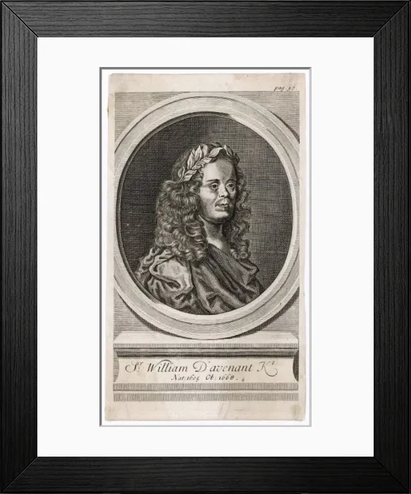 Framed Print : Sir William Davenant Framed Print : Sir William Davenant