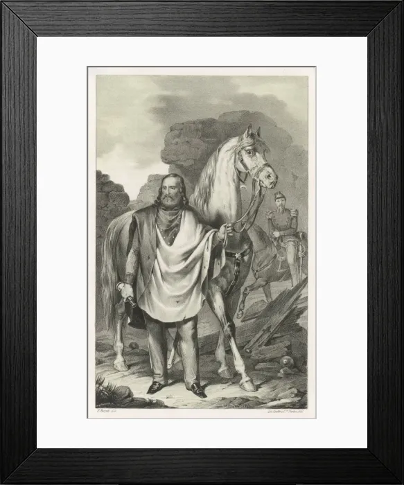 Framed Print : Garibaldi by Perrin 1851 Framed Print : Garibaldi by Perrin 1851