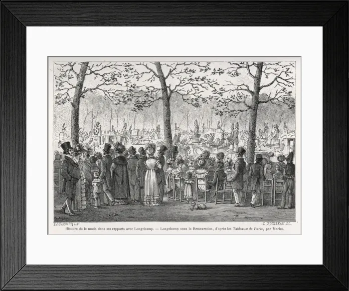 Framed Print : Scene at Longchamp Framed Print : Scene at Longchamp