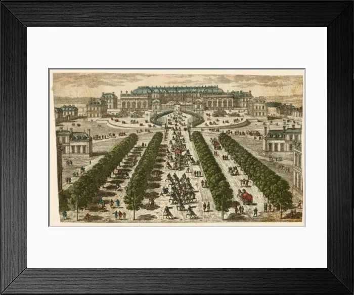 Framed Print : Versailles Birdseye View Framed Print : Versailles Birdseye View