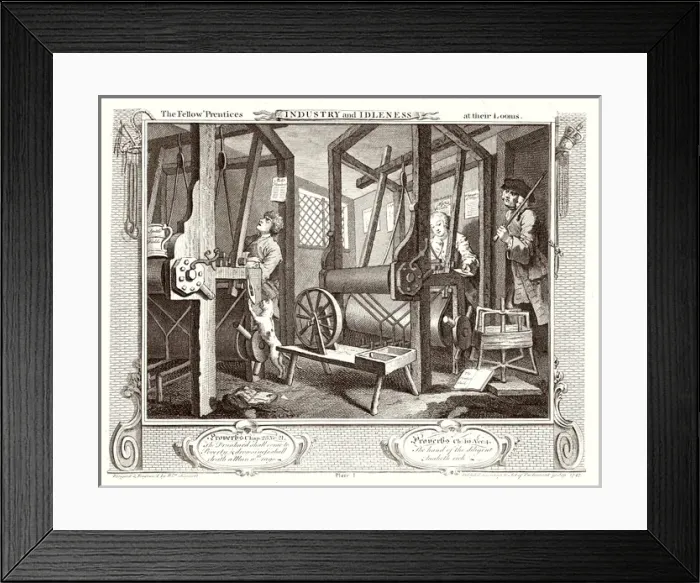 Framed Print : Hogarth / Industry / Idle 1 Framed Print : Hogarth / Industry / Idle 1
