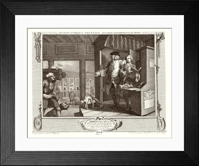 Framed Print : Hogarth / Industry / Idle 4 Framed Print : Hogarth / Industry / Idle 4