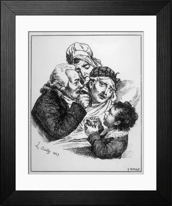 Framed Print : Blood Letting with Leech Framed Print : Blood Letting with Leech