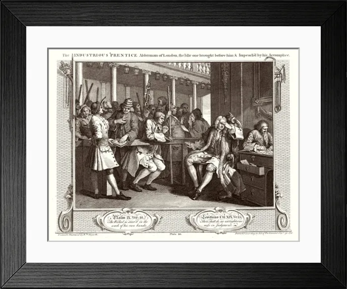 Framed Print : Hogarth / Industry / Idle 10 Framed Print : Hogarth / Industry / Idle 10