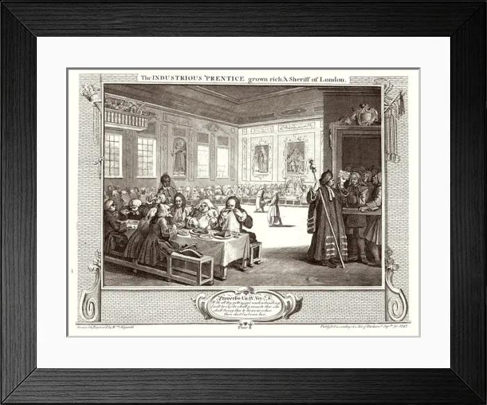 Framed Print : Hogarth Banquet / Ind&idle Framed Print : Hogarth Banquet / Ind&idle
