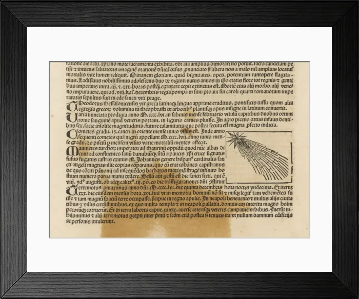 Framed Print : HALLEYs COMET 1546-7 Framed Print : HALLEYs COMET 1546-7