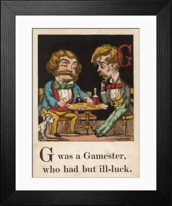 Framed Print : Gambling / Cards / Uk 1867 Framed Print : Gambling / Cards / Uk 1867