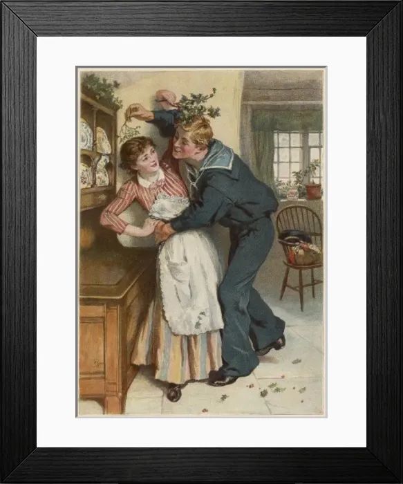 Framed Print : Sailor & Mistletoe Framed Print : Sailor & Mistletoe