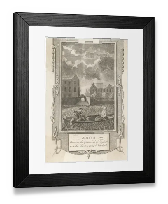 Framed Print : James II Throws Seal Framed Print : James II Throws Seal