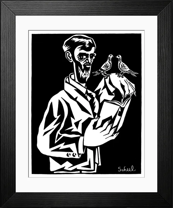 Framed Print : D H Lawrence / Caricature Framed Print : D H Lawrence / Caricature