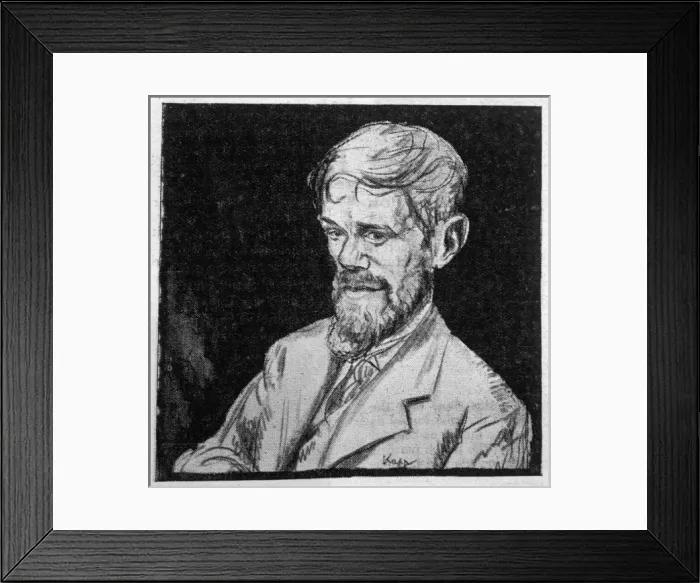 Framed Print : D H Lawrence / Sketch Framed Print : D H Lawrence / Sketch