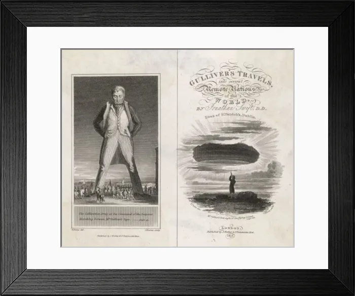 Framed Print : Gulliver / Title Page / 1815 Framed Print : Gulliver / Title Page / 1815