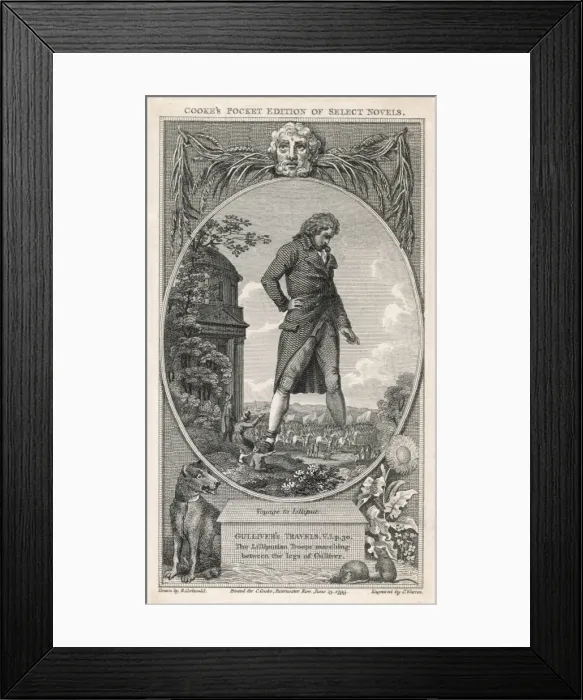 Framed Print : Gulliver in Lilliput Framed Print : Gulliver in Lilliput