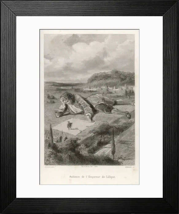 Framed Print : Gulliver / Emperor / Lillipu Framed Print : Gulliver / Emperor / Lillipu