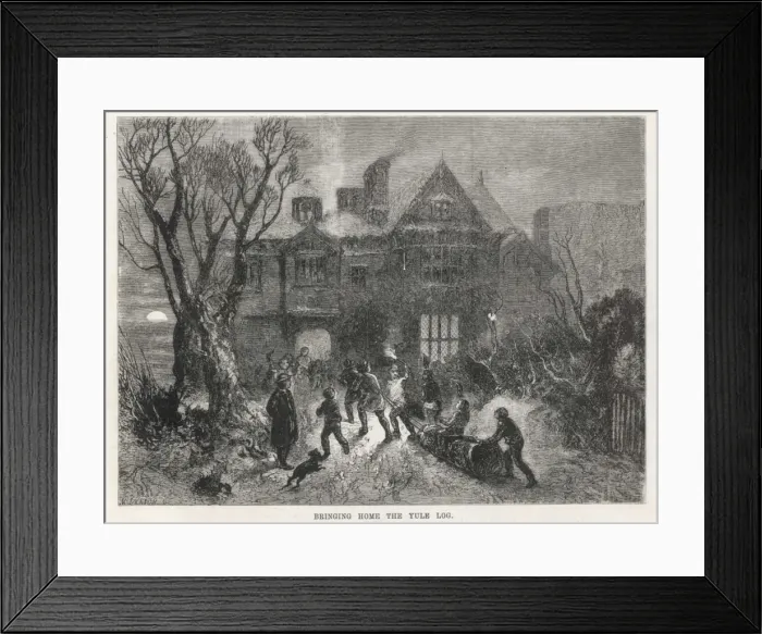 Framed Print : Fetching the Yule Log Framed Print : Fetching the Yule Log