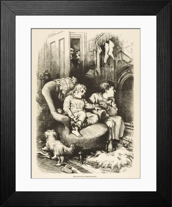 Framed Print : Sitting up for Santa Framed Print : Sitting up for Santa