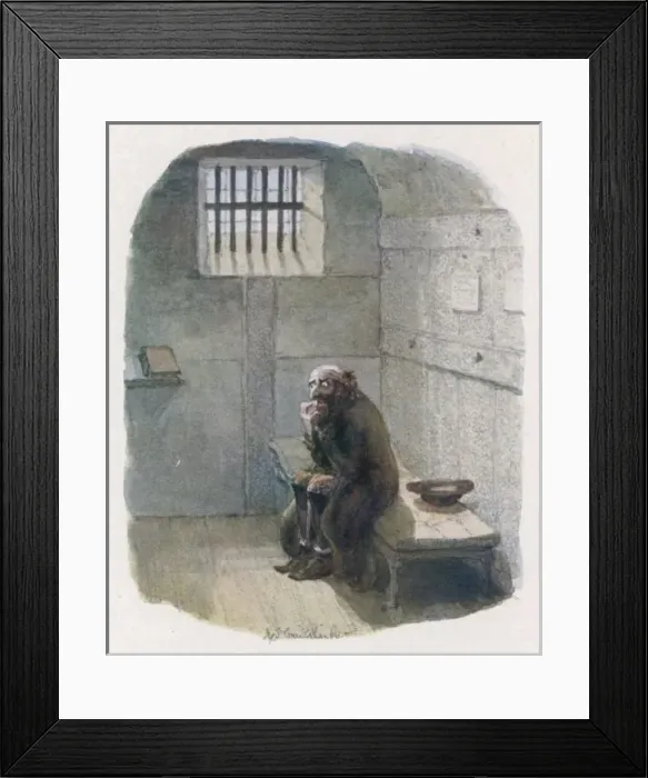 Framed Print : Fagin in his Cell Framed Print : Fagin in his Cell