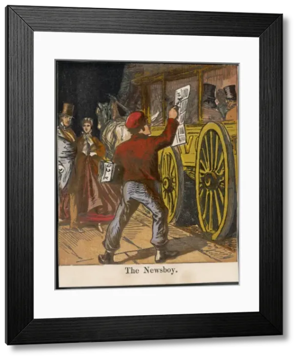 Framed Print : Selling Newspapers 1867 Framed Print : Selling Newspapers 1867