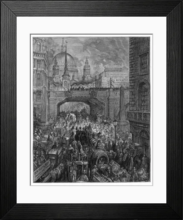 Framed Print : Traffic on Ludgate Hill Framed Print : Traffic on Ludgate Hill