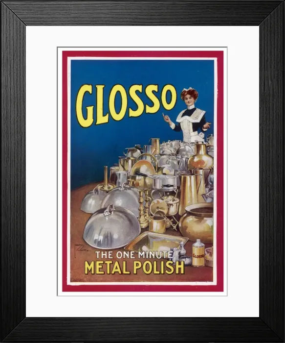 Framed Print : Glosso Polish Advert Framed Print : Glosso Polish Advert